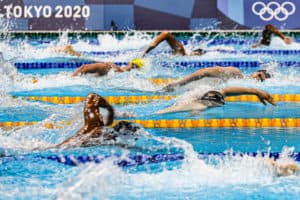 Auch Olympiaschwimmer ziehen mal an der Leine …