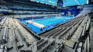 Das Tokyo Aquatics Center vor dem Start