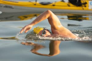 Historische Leistung von Helgoland-Schwimmer André Wiersig