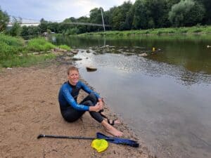 50 Kilometer in der Weser | Tina Deeken schwimmt für die Umwelt
