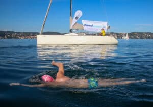 Premiere von Ost nach West | Martyn Webster schwimmt 64 Kilometer durch den Bodensee