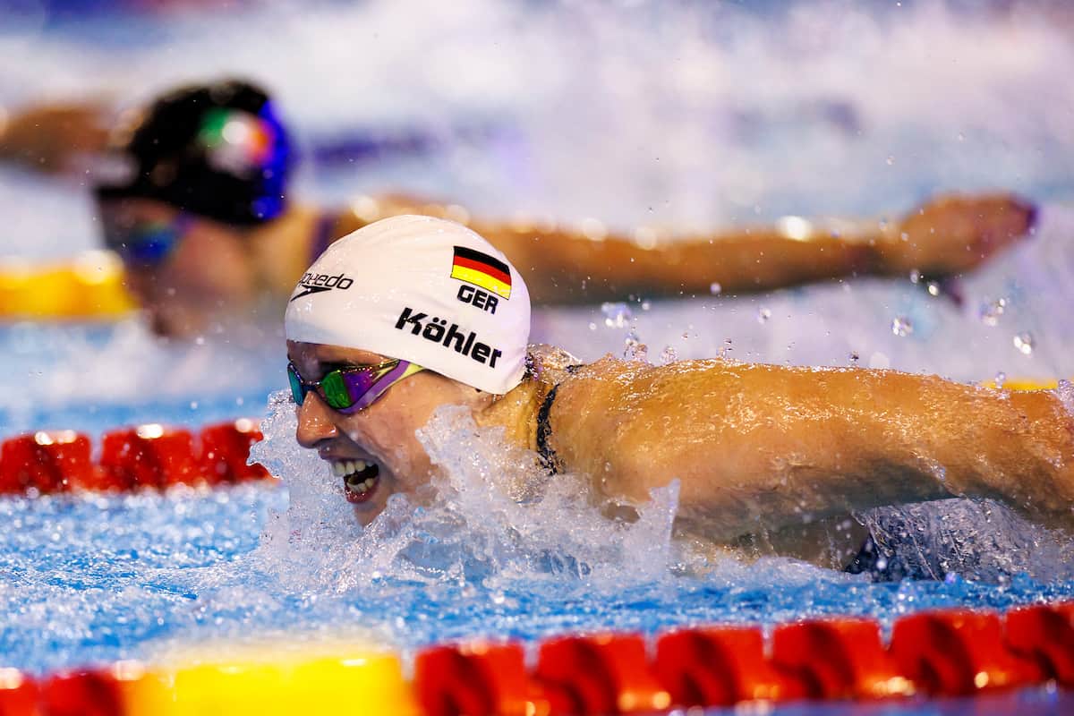 100 Meter Schmetterling Köhler mit Rekord auf Platz zwei SWIM.DE