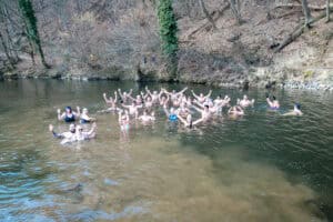 SWIM-Blog „Eiszeit“ | Abbaden am Aggerstrand