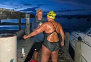 Erste deutsche Schwimmerin vollendet die „Monster Triple Crown“ | Anke Höhne durchschwimmt Lake Tahoe