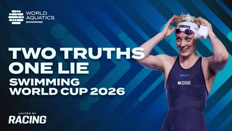 Kannst du die Lüge entdecken? 🤔| Zwei Wahrheiten, eine Lüge | Schwimm-Weltcup 2026